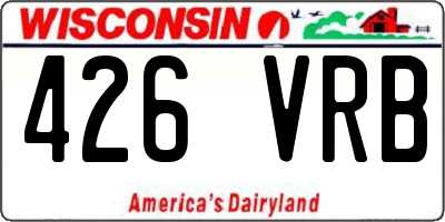 WI license plate 426VRB