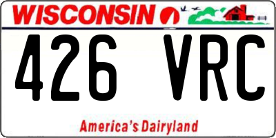 WI license plate 426VRC