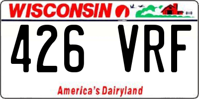 WI license plate 426VRF