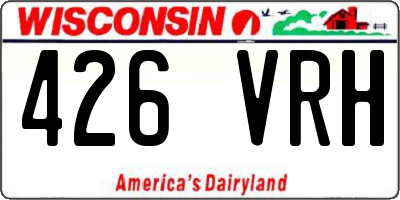 WI license plate 426VRH