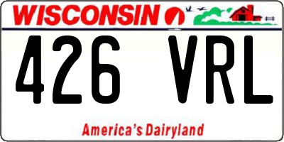 WI license plate 426VRL