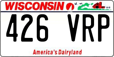 WI license plate 426VRP