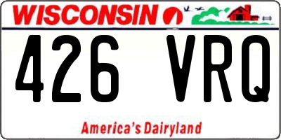 WI license plate 426VRQ