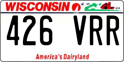 WI license plate 426VRR