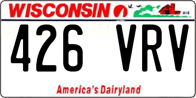 WI license plate 426VRV