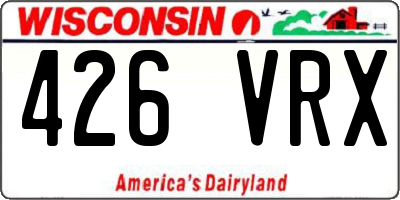 WI license plate 426VRX