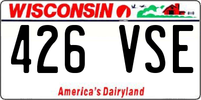 WI license plate 426VSE
