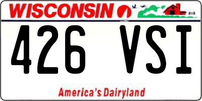 WI license plate 426VSI