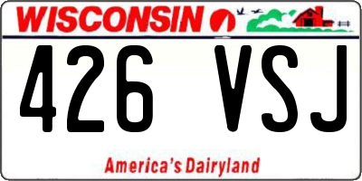 WI license plate 426VSJ