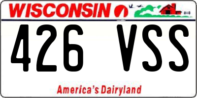 WI license plate 426VSS