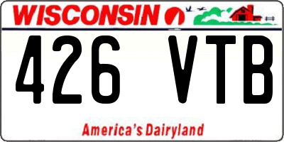 WI license plate 426VTB