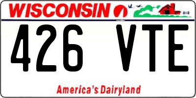 WI license plate 426VTE