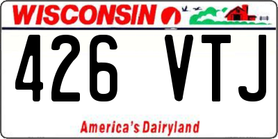 WI license plate 426VTJ