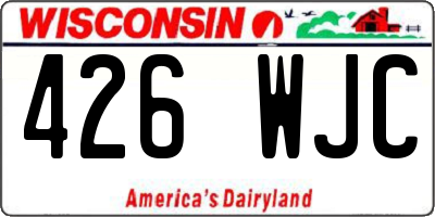 WI license plate 426WJC