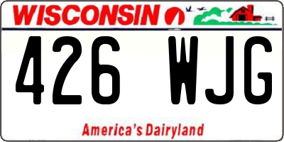 WI license plate 426WJG
