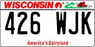 WI license plate 426WJK