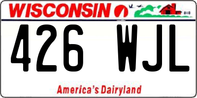 WI license plate 426WJL
