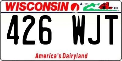 WI license plate 426WJT