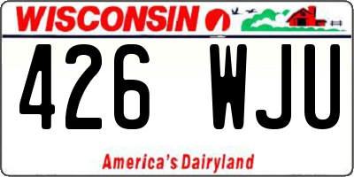 WI license plate 426WJU