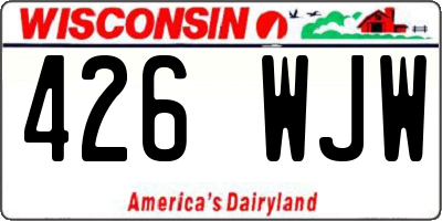 WI license plate 426WJW