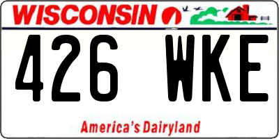 WI license plate 426WKE