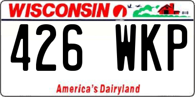 WI license plate 426WKP