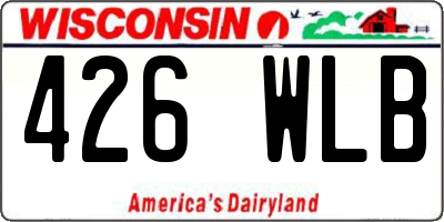 WI license plate 426WLB