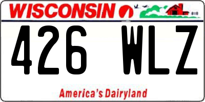 WI license plate 426WLZ