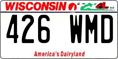 WI license plate 426WMD