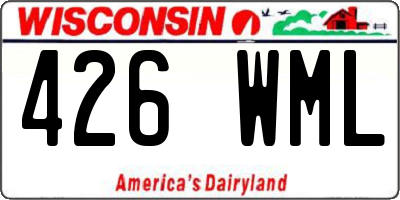 WI license plate 426WML