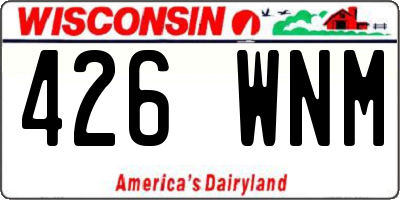 WI license plate 426WNM