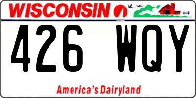 WI license plate 426WQY