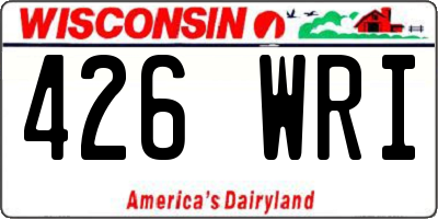 WI license plate 426WRI