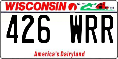 WI license plate 426WRR