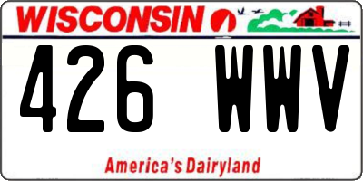 WI license plate 426WWV