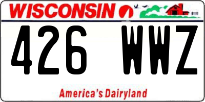 WI license plate 426WWZ