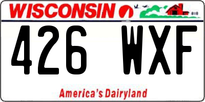 WI license plate 426WXF