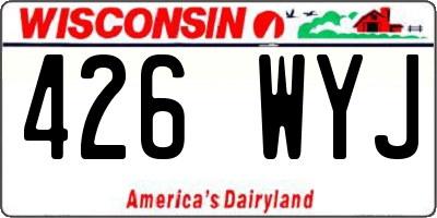 WI license plate 426WYJ