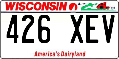 WI license plate 426XEV