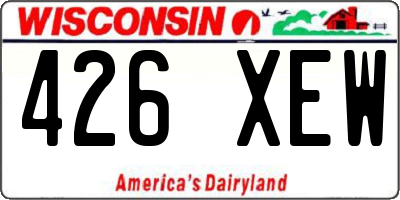 WI license plate 426XEW