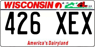 WI license plate 426XEX