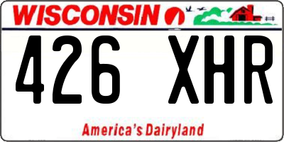 WI license plate 426XHR