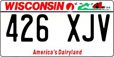 WI license plate 426XJV