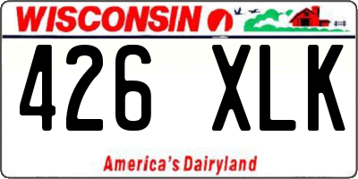 WI license plate 426XLK