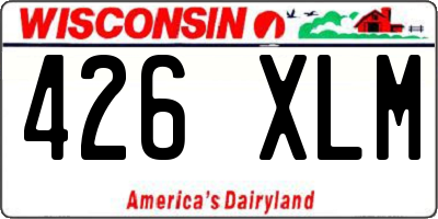 WI license plate 426XLM