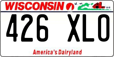 WI license plate 426XLO