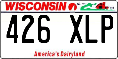 WI license plate 426XLP