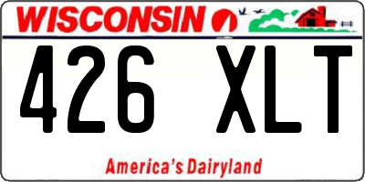 WI license plate 426XLT