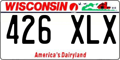 WI license plate 426XLX