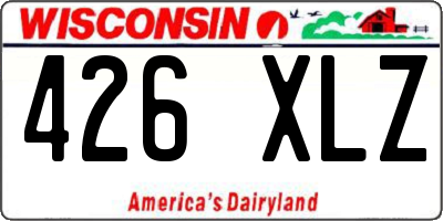 WI license plate 426XLZ